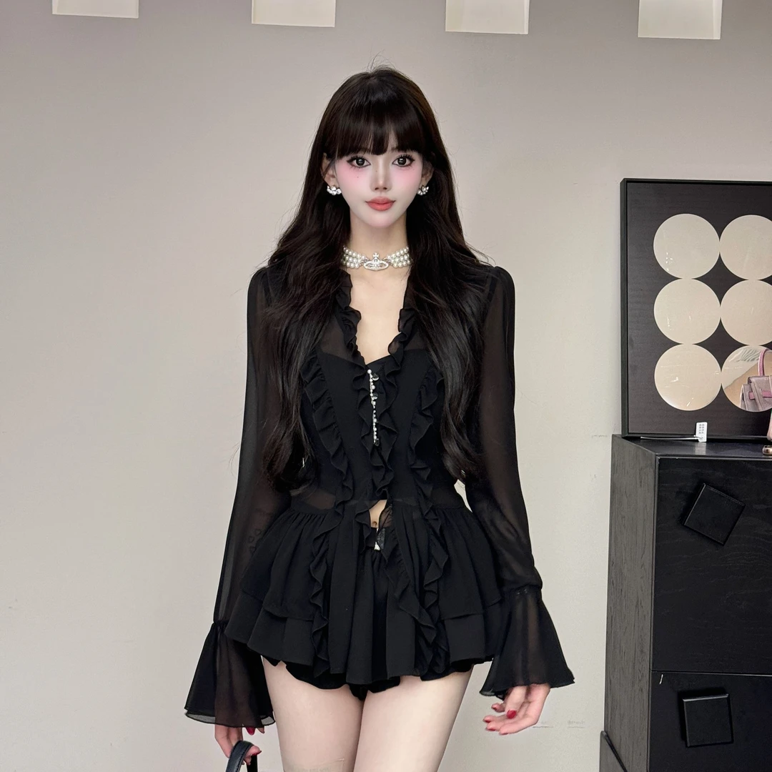 【精选优品】新款法式辣妹吊带韩系风显瘦时尚套装25358+25391