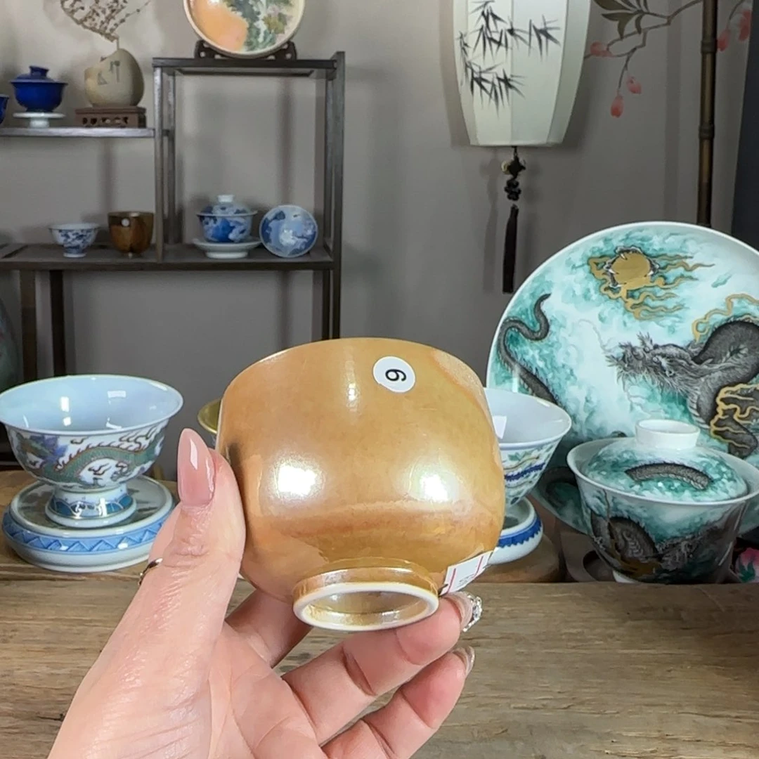 杯景德镇陶瓷柴烧多人