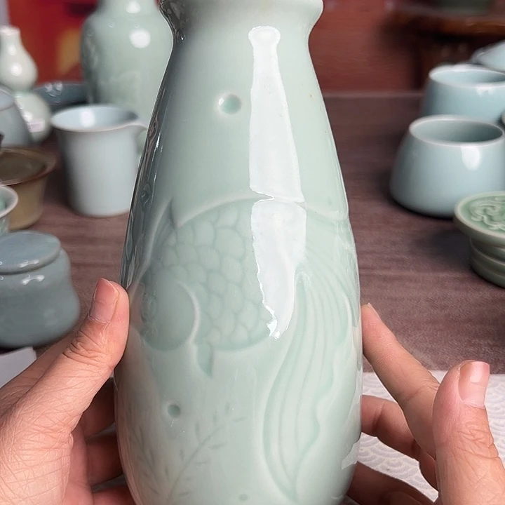 龙泉云间青瓷小米茶器