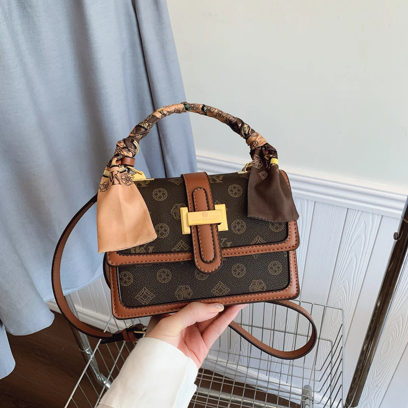 流行爆款包包女式包包新款超火小众真皮质感小方包百搭单肩斜挎包