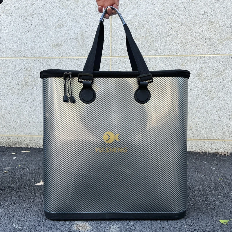 新款碳素纹加厚EAV鱼护桶多功能钓鱼桶