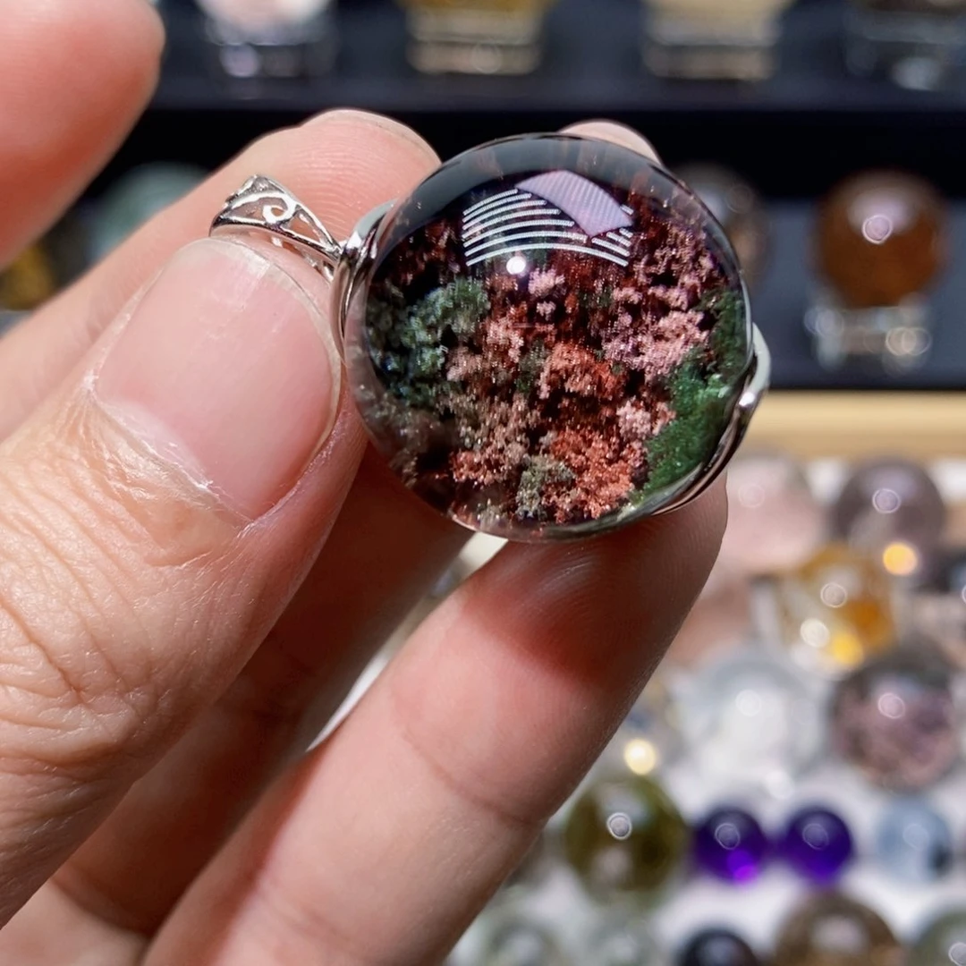 水晶颈饰银S925镶嵌昕**7圆球