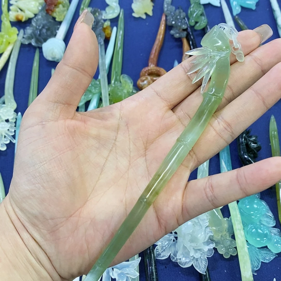 蛇纹石玉发簪未镶嵌