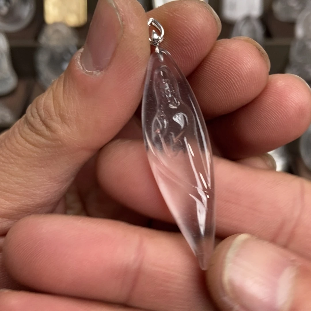 石英质玉银S925镶嵌颈饰