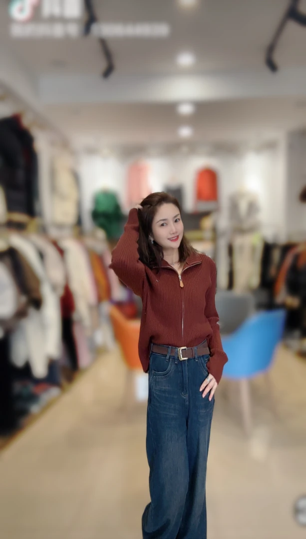 珂莲姿0988（可外穿内搭拉链设计款针织毛衣）