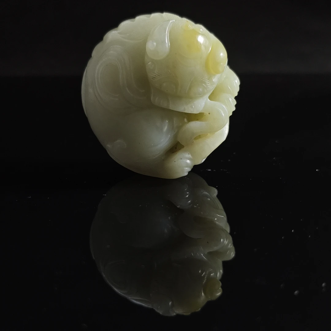 和田玉貔貅瑞兽挂件（772113）