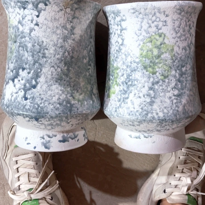 紫砂花盆口径17高度24两只正品