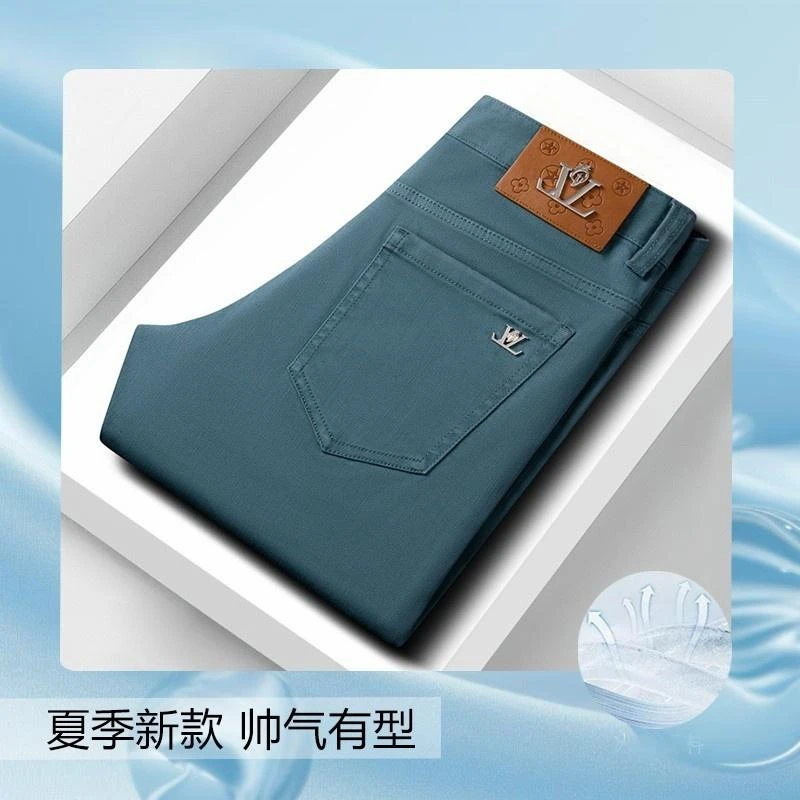 高档轻奢春夏新款夏季爆款新塘直筒修身户外潮时尚休闲男士牛仔裤