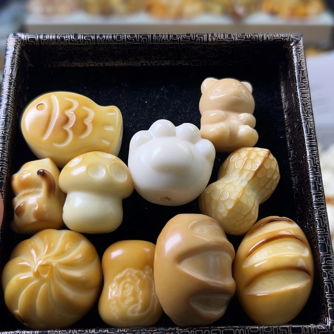 菩提根/象牙果手串瑕疵混10有裂5号