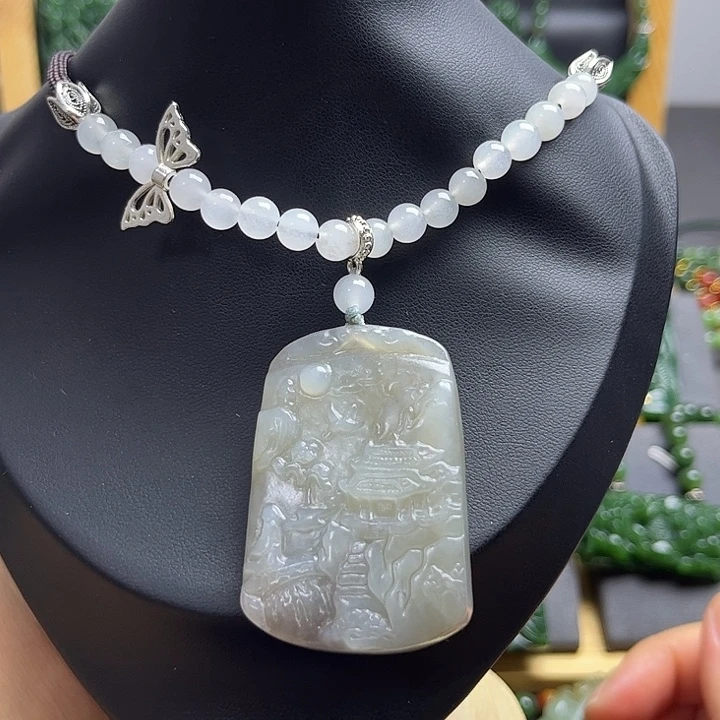 和田玉未镶嵌颈饰