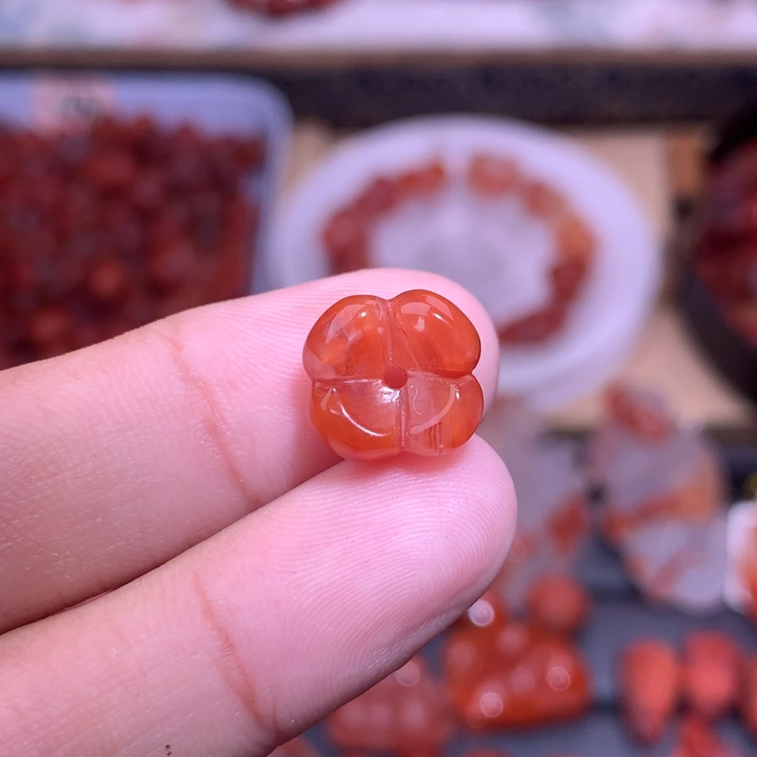 南红玛瑙合金珠宝半成品1415