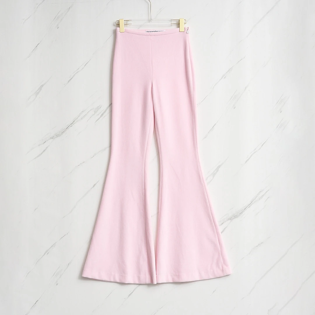 全新未使用/Alexander Wang女士绒面微喇休闲裤AGGP00387