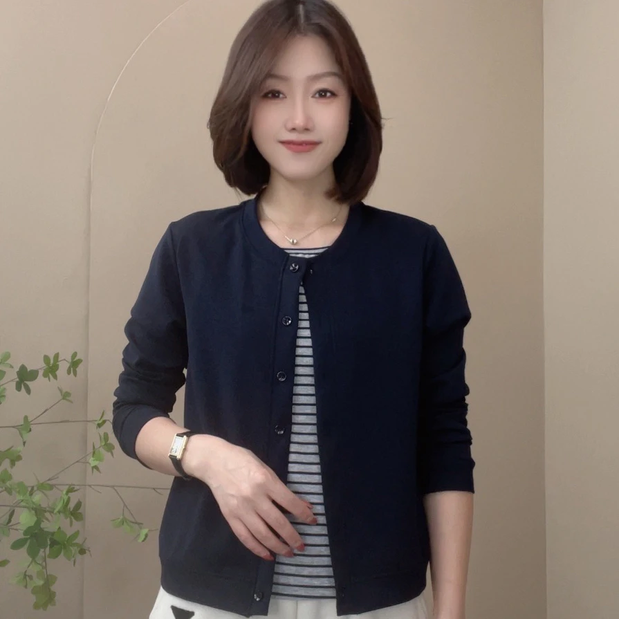 517秋季新款设计感假两件条纹长袖小衫显瘦时尚打底衫休闲百搭女