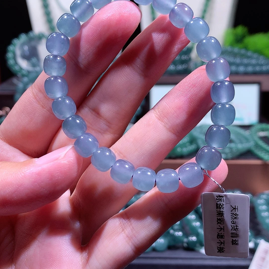 翡翠未镶嵌手链天然a货翡翠手串8