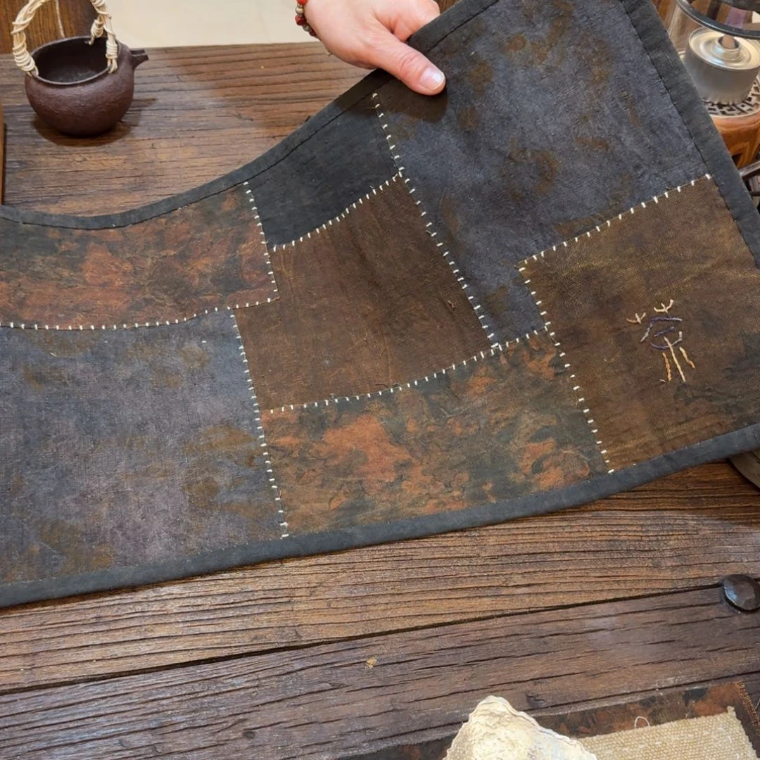 桂*儿柿染布茶席茶席茶席