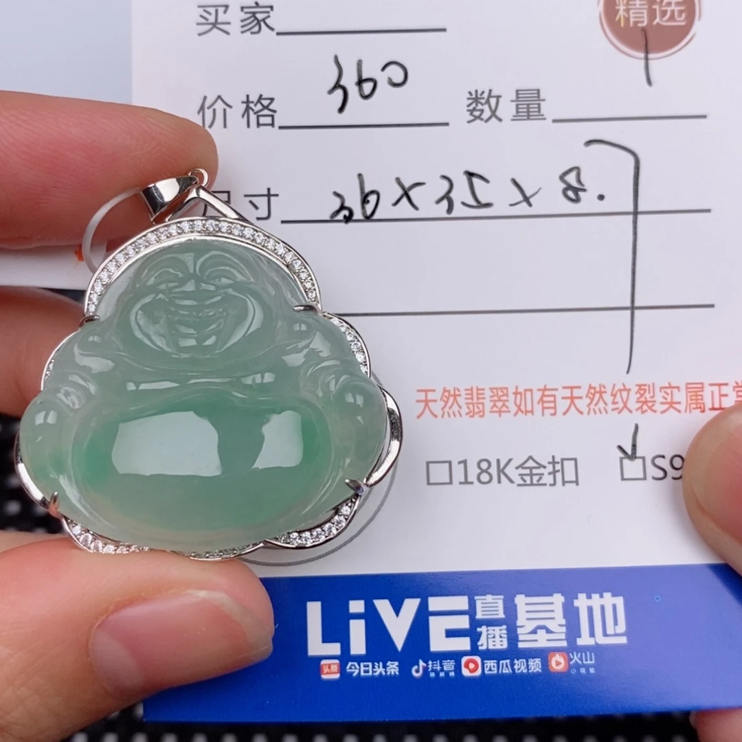 陈***y翡翠银S925镶嵌颈饰