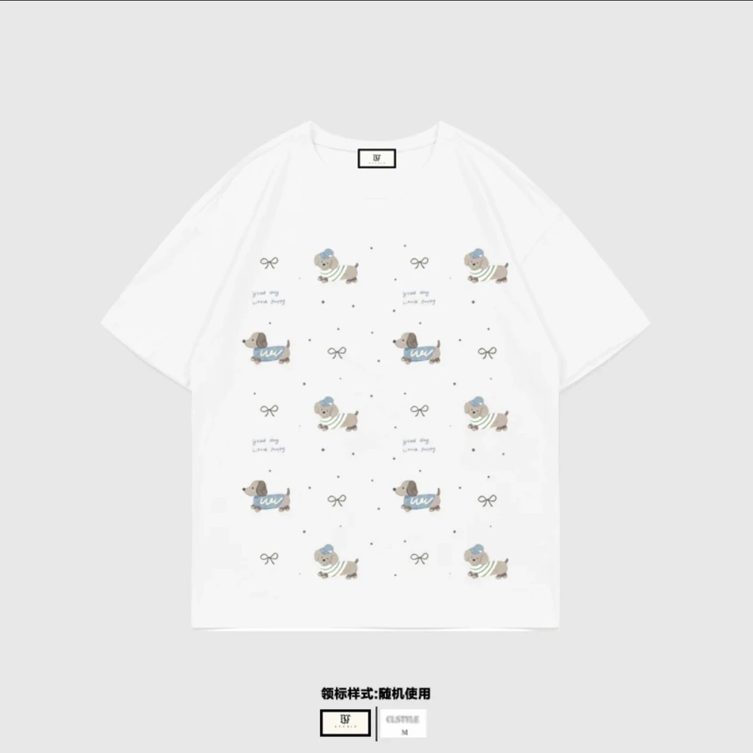 【Blue狗】2025年新品夏季宽松潮流纯棉T恤
