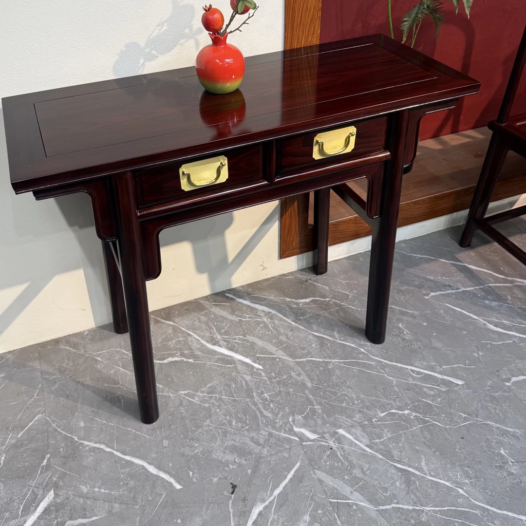 乾源红木  黑酸枝条案 红木供桌神台玄关桌带抽屉98-39-78