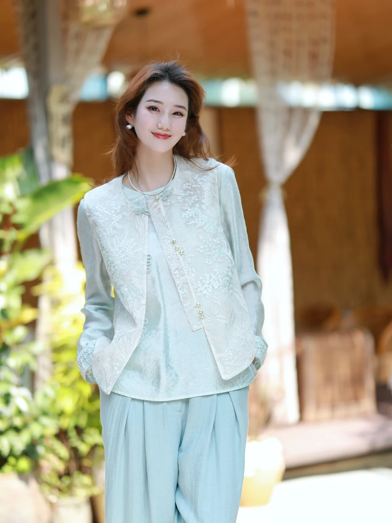 《佩佩定制》时尚日常通勤气质中国风新中式马甲4373