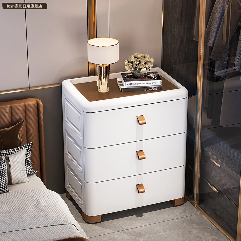 -70面宽床头柜抽屉式塑料多层储物柜喂养卧室整理柜家用收纳柜