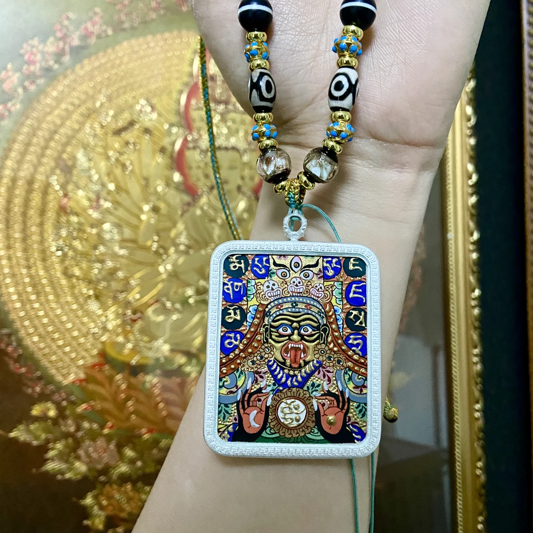 【凸金彩唐扎扎】热贡画师手绘款原创设计款项链挂脖毛衣链