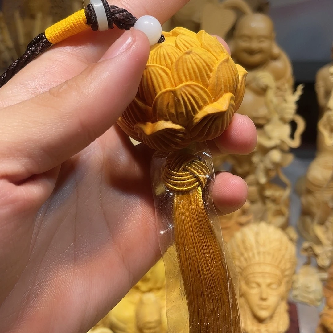 黄杨木黄杨木荷花挂件