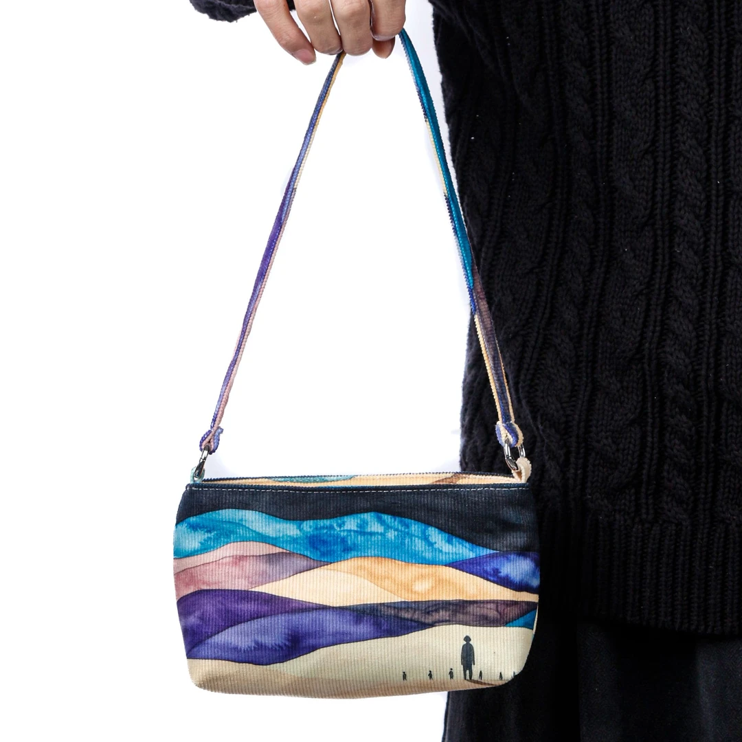 无则艺【横版手机包】小众时尚百搭单肩沙漠小横版手机包