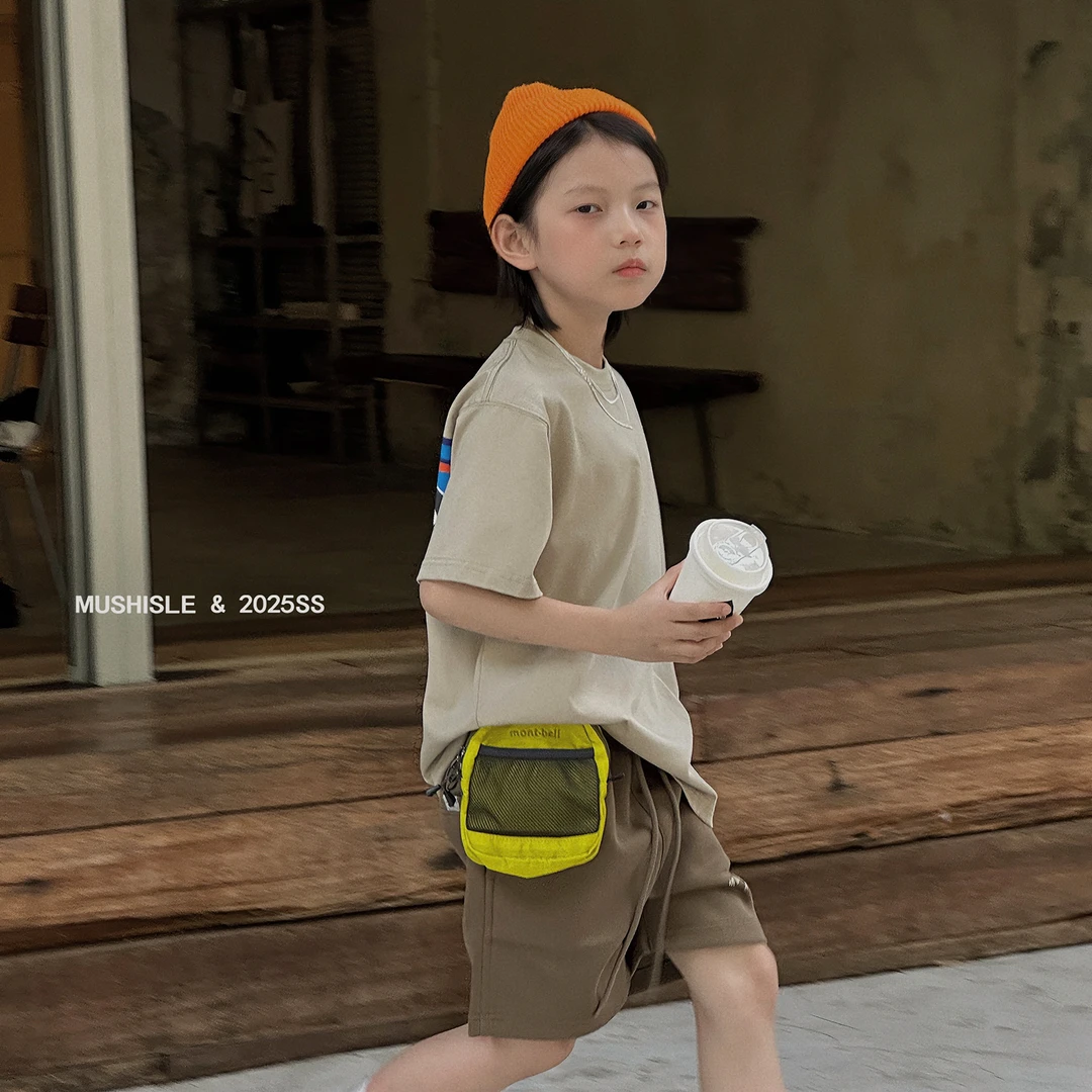 【MUSHISLE】阿又夏季童装儿童男童中大童纯棉亲肤百搭短袖85262X
