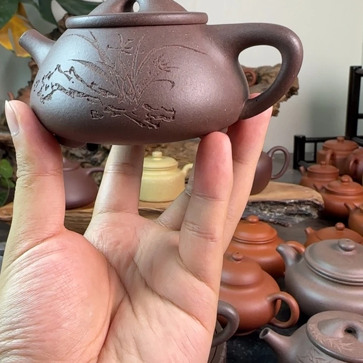 茶壶紫砂吴*x紫砂壶 景舟兰花