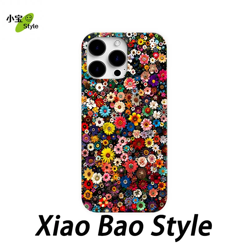 夏日小花朵手机壳适用苹果17pro小众16promax创意15/14/13小米14p
