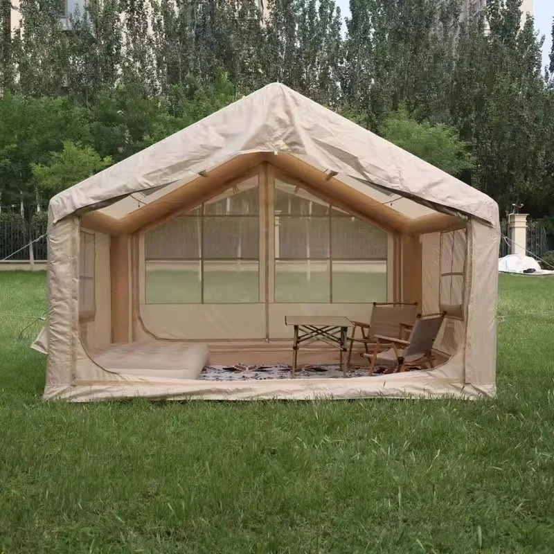 8平米充气帐篷420D防雨防潮充气帐篷户外露营便携家庭双人防雨