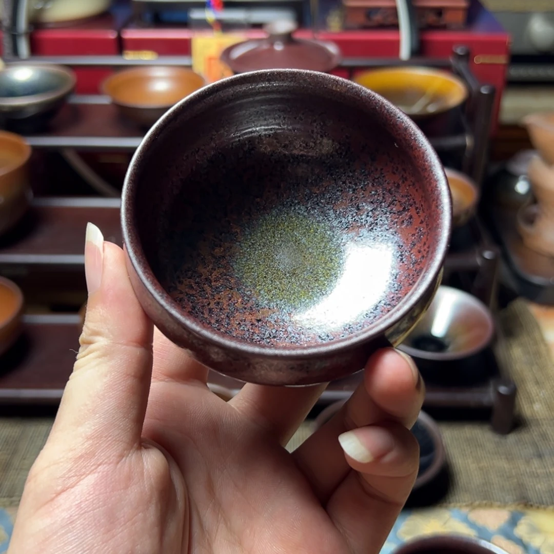 A****茶盏柴烧牛血铁锈飞鸟香炉阁