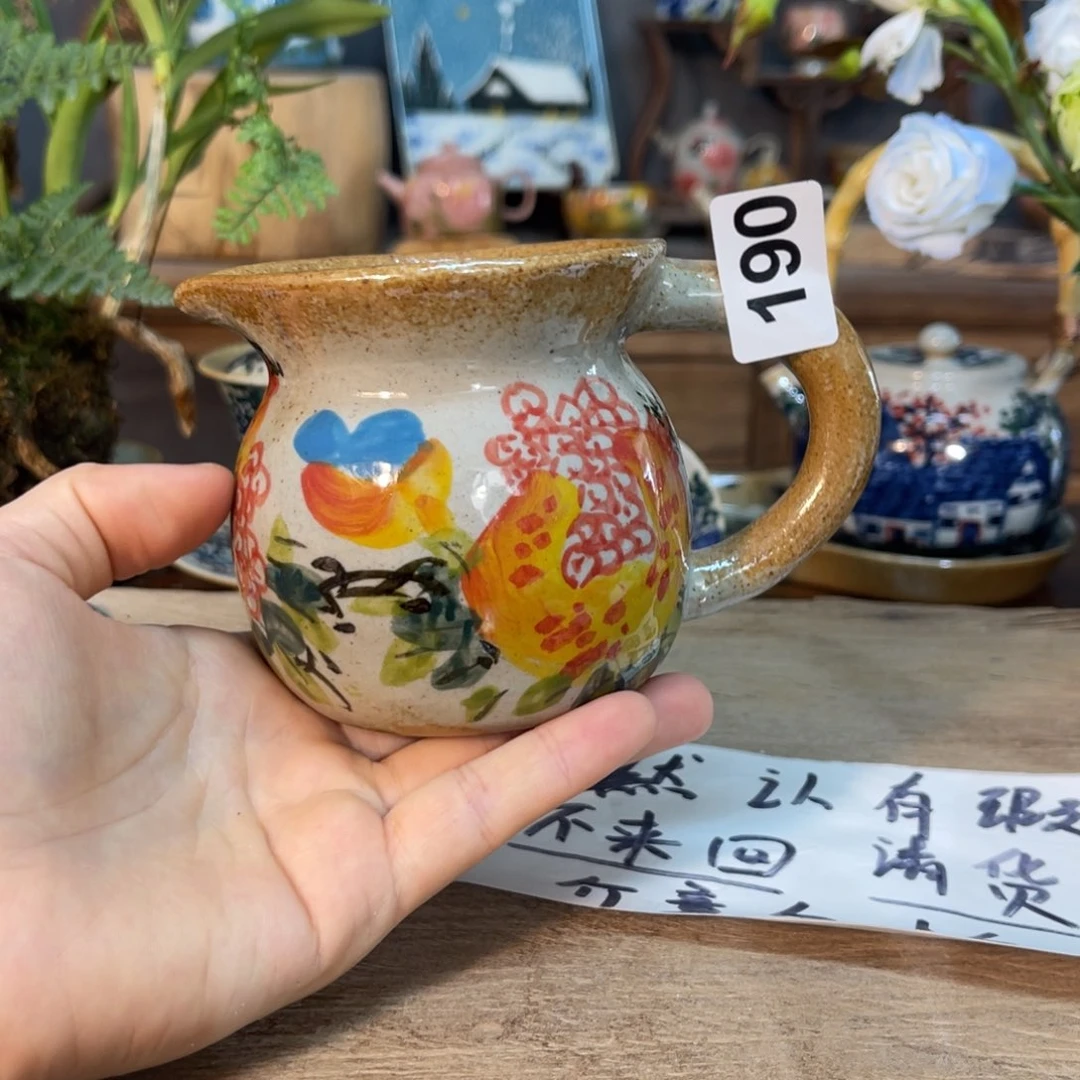 壶素浅陶瓷手工手绘