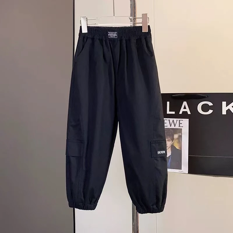 【LAOHE】KZ-1385休闲裤百搭春秋中性韩版秋冬ol纯色