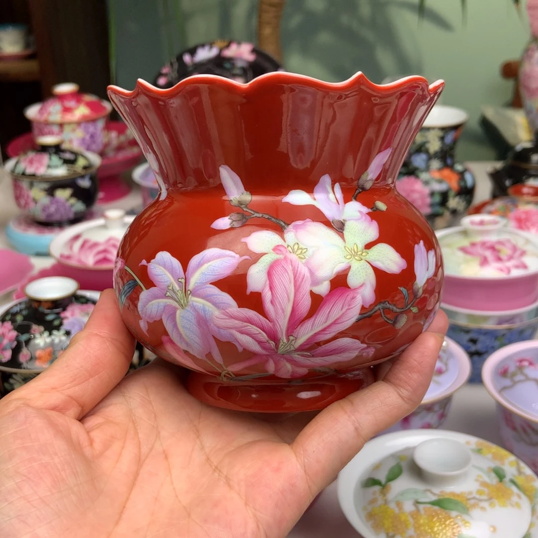 钱***妹手工手绘作品水洗百合花