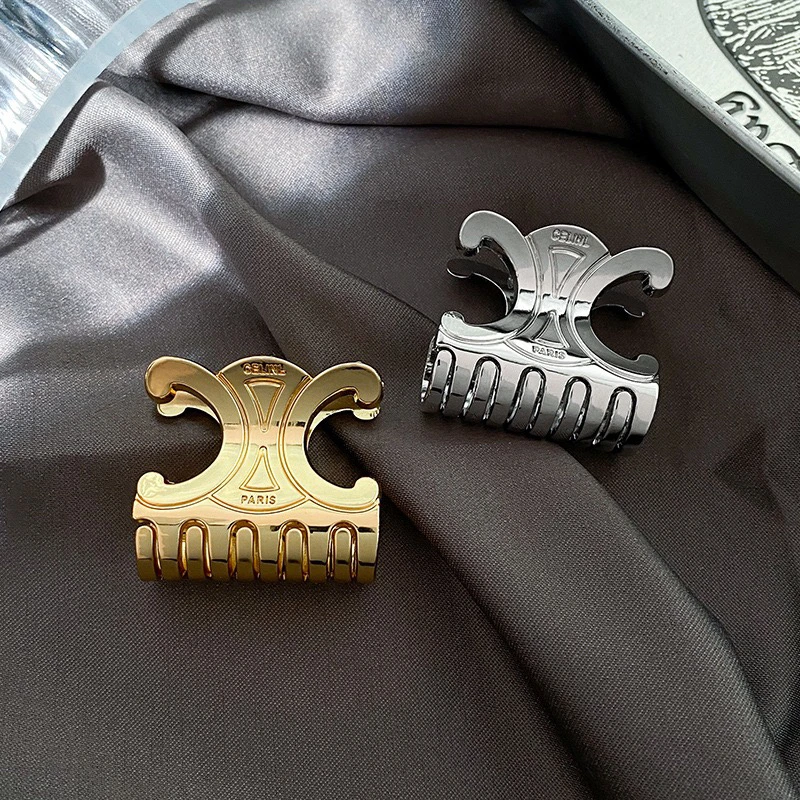 2025年新款CELI字母凯旋门发夹大号抓夹后脑勺高级感高端合金发饰