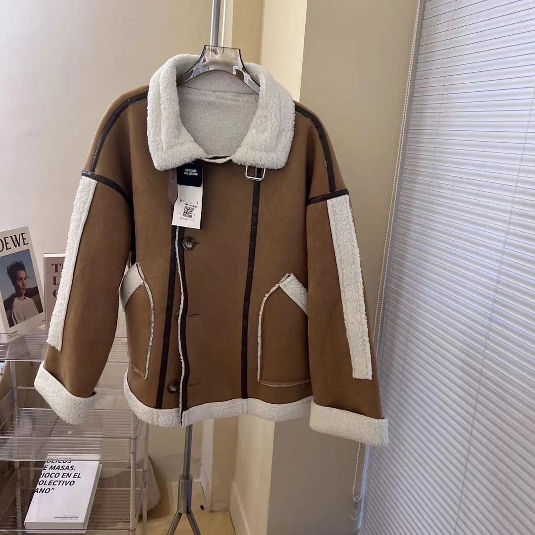 【ARONG阿荣家】皮毛一体外套46296-咖色-F