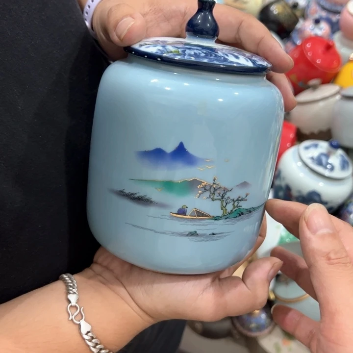瑕疵福利品陶瓷茶叶罐介意勿拍