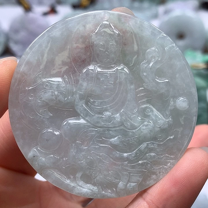 翡翠未镶嵌颈饰玉龙大日如来福利