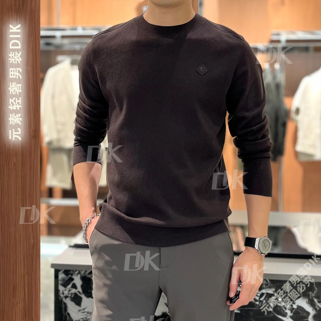长袖毛衣圆领秋冬季轻奢透气简约修身休闲百搭时尚85206打底