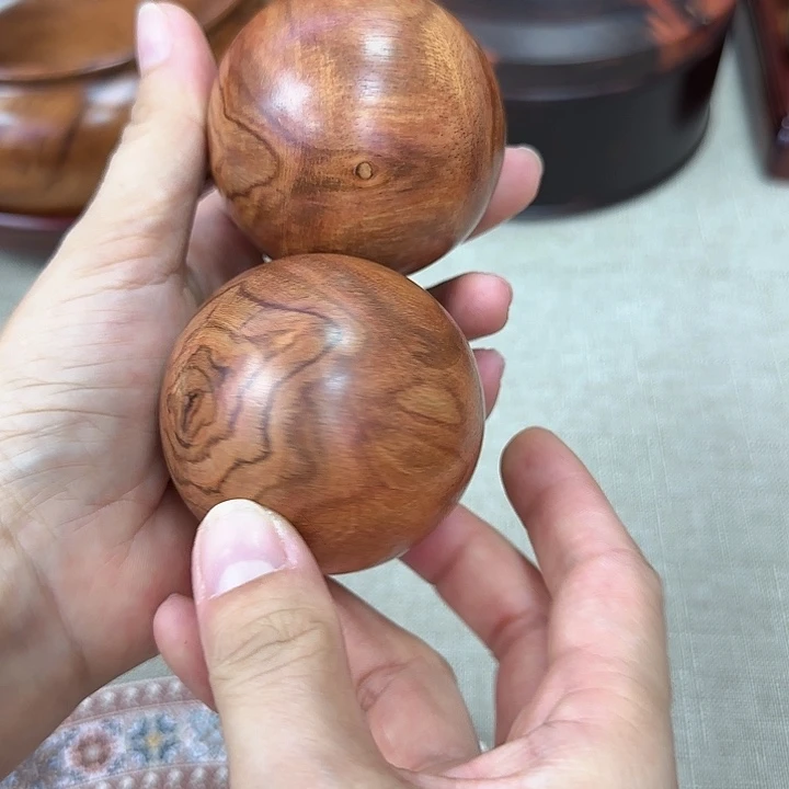 筝***生黄花梨/降香黄檀越南黄花梨6.0手球