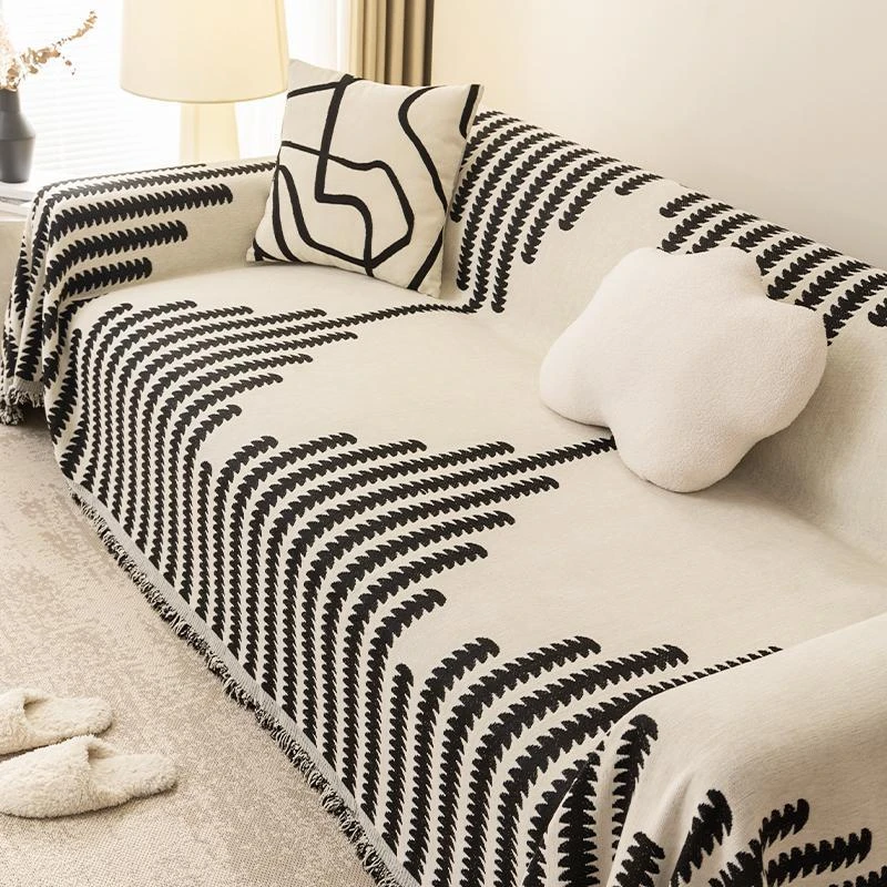 雪尼尔沙发盖布巾四季通用极简风沙发套全包防滑防猫抓秋冬沙发垫