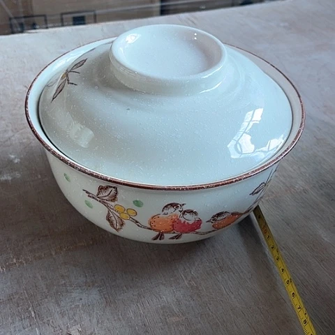 微瑕，不能明火，口径19高9鸟语花香