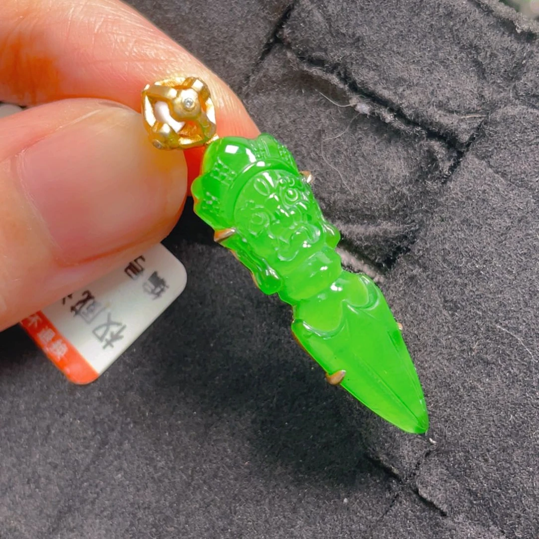 翡翠银S925镶嵌吊坠(不含链)