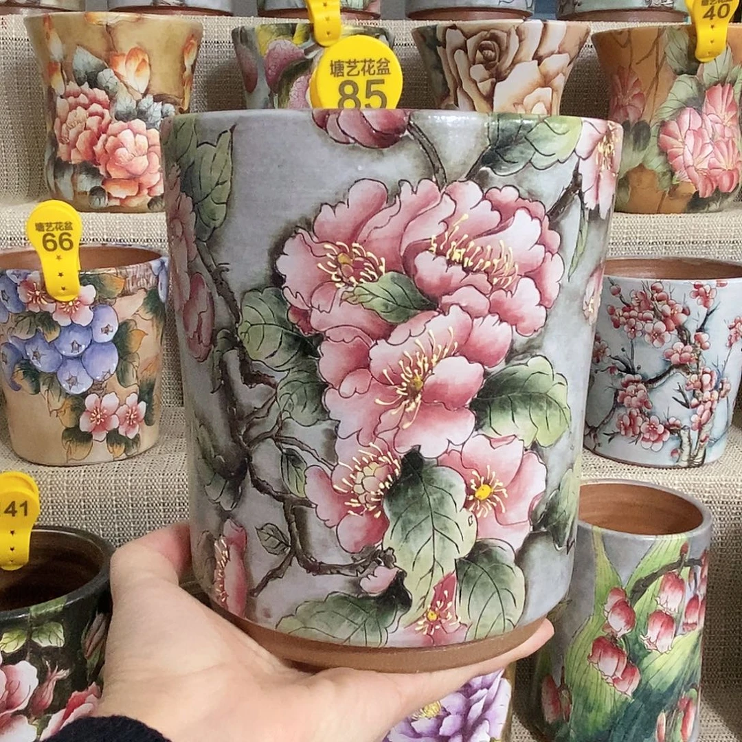 景德镇精品瑶晨美盆。13/15.5