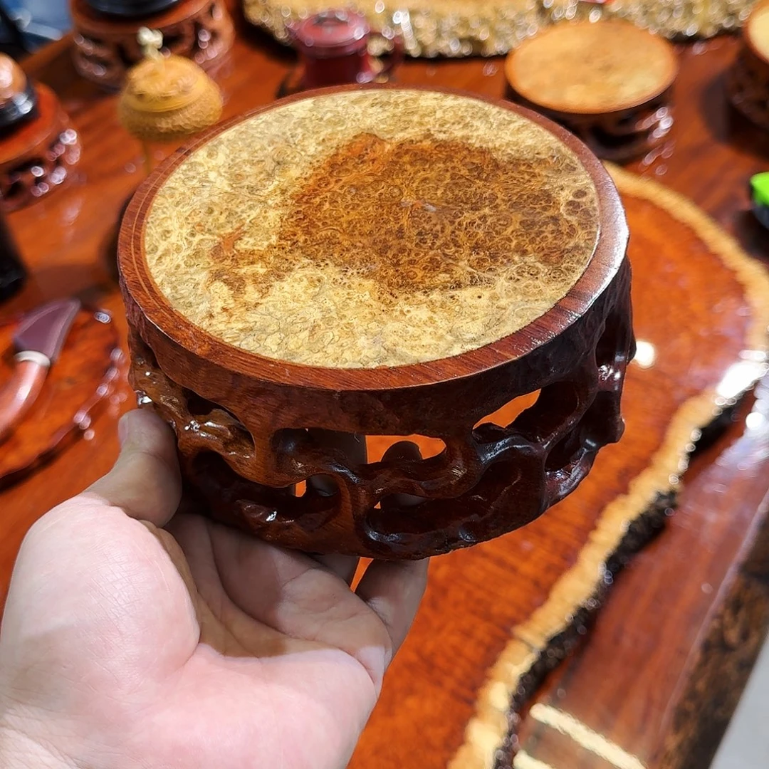 缅花雕花底座：：：：：：
