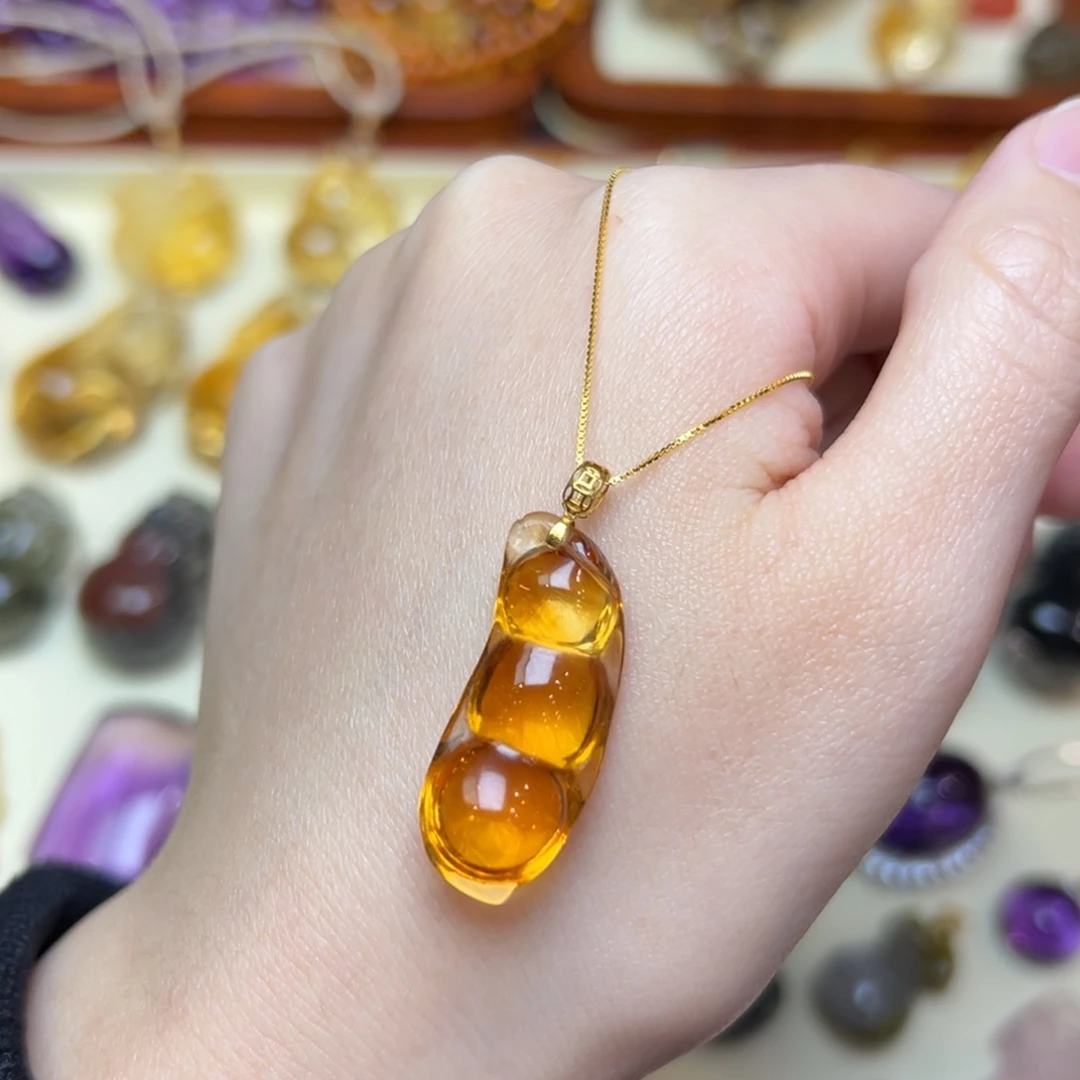 八***财水晶18K金镶嵌吊坠(赠链)