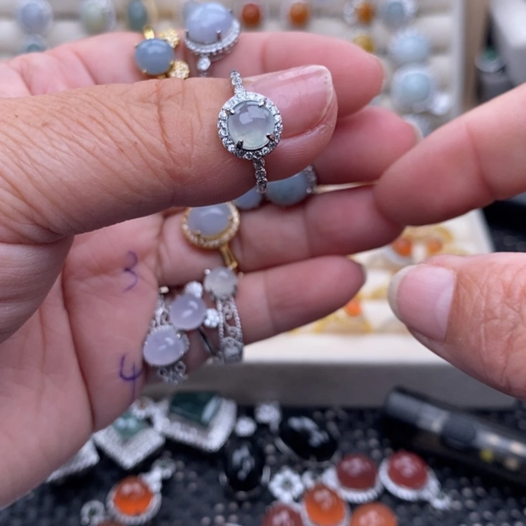 未镶嵌戒指翡翠糖*缅甸