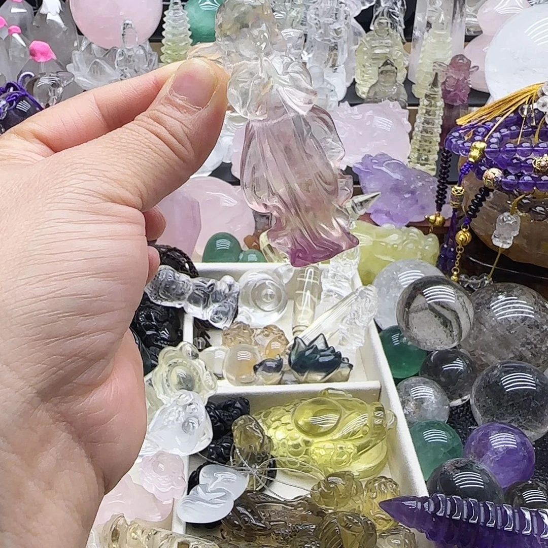 水晶车挂未镶嵌摆件