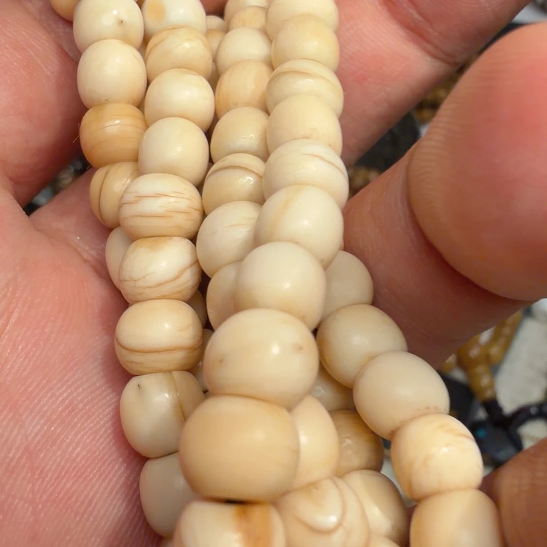 菩提籽类白檀木高级白特殊手磨状态好